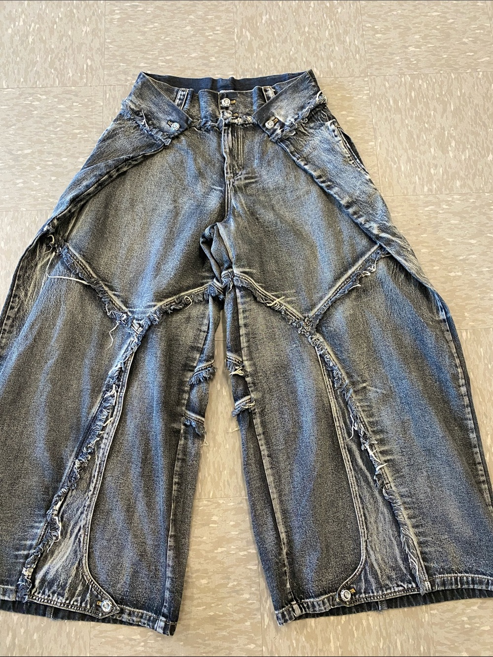 Personsoul Structure Baggy Jeans